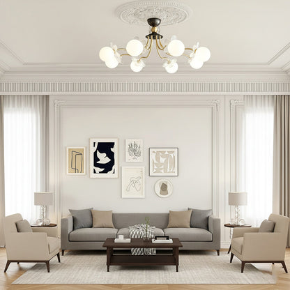 Floral Petal Globe Chandelier - Nuvé