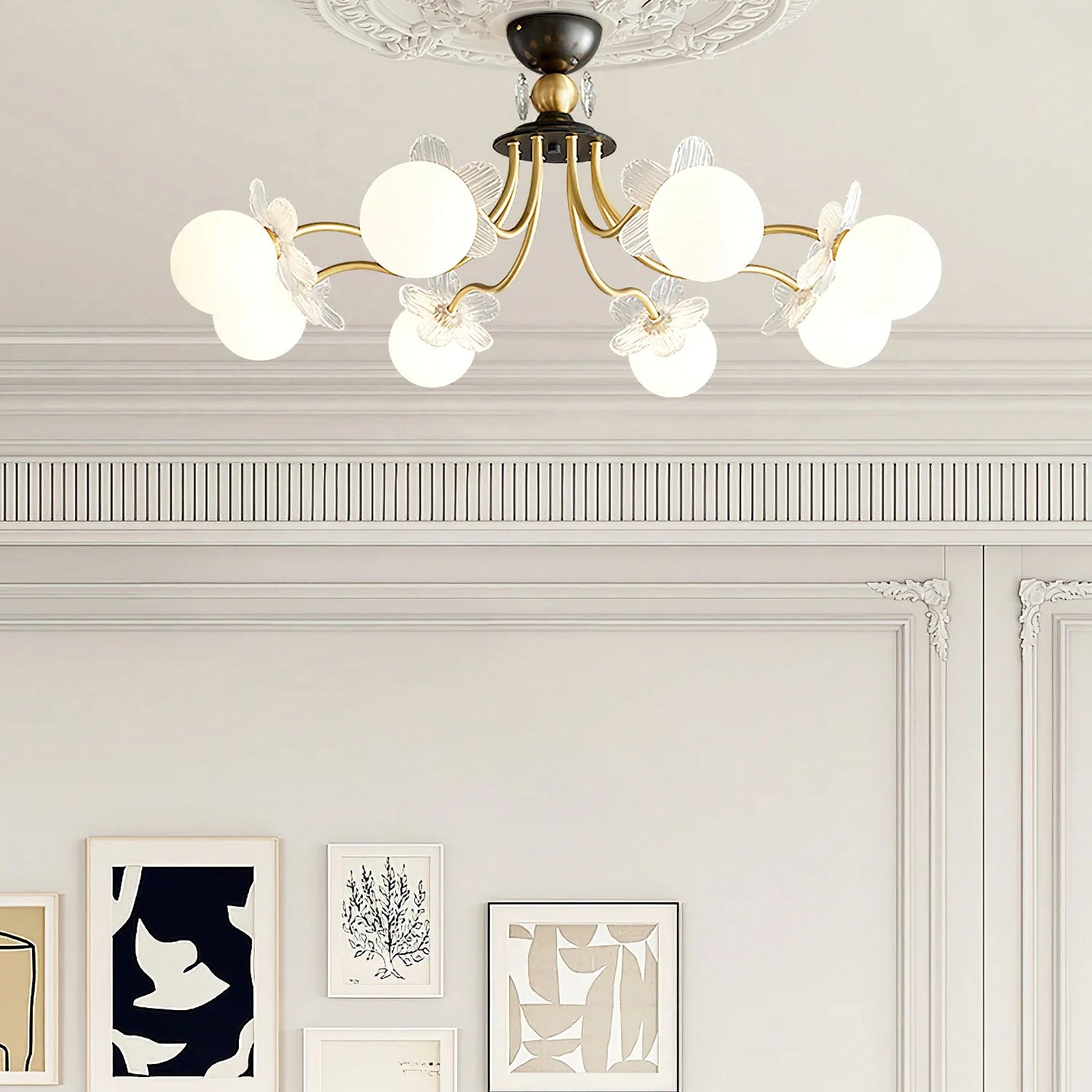 Floral Petal Globe Chandelier - Nuvé