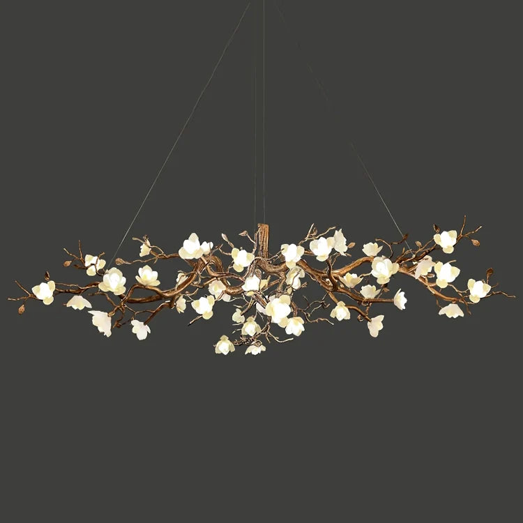Flower Bloom Branch Brass Chandelier - Nuvé