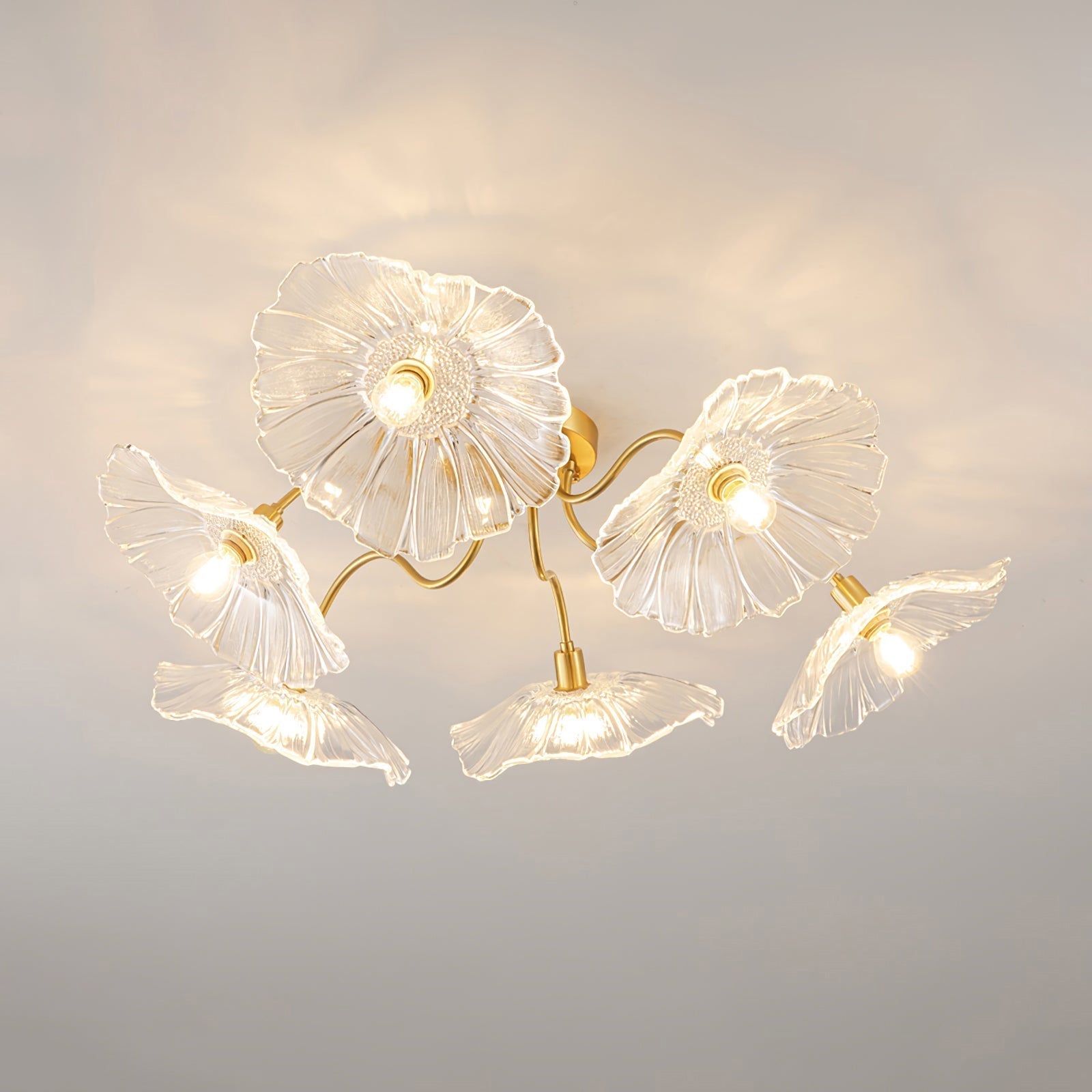 Lotus Leaf Glass Ceiling Lamp - Nuvé