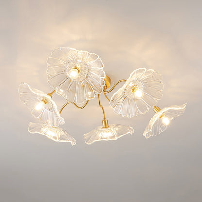 Lotus Leaf Glass Ceiling Lamp - Nuvé