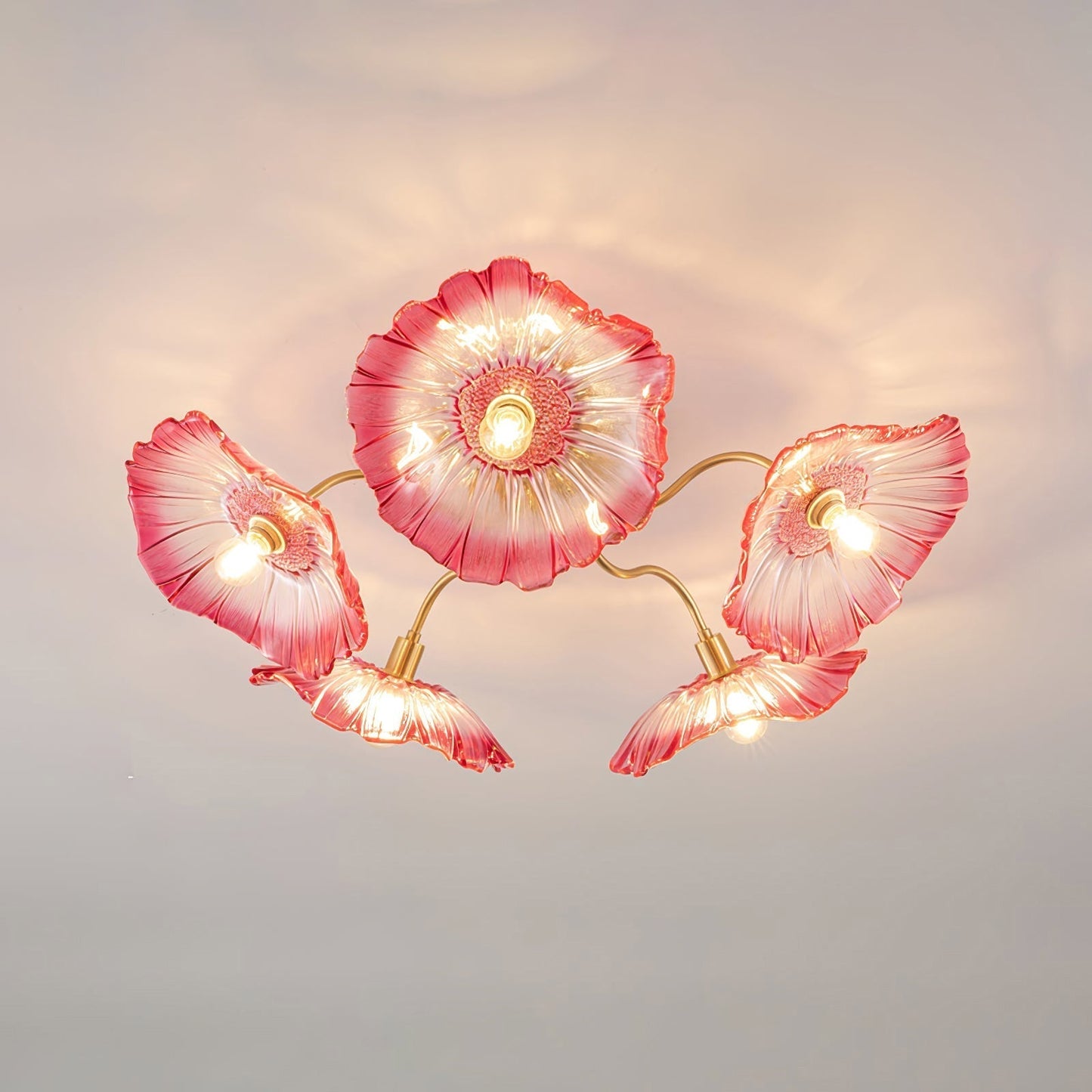 Lotus Leaf Glass Ceiling Lamp - Nuvé