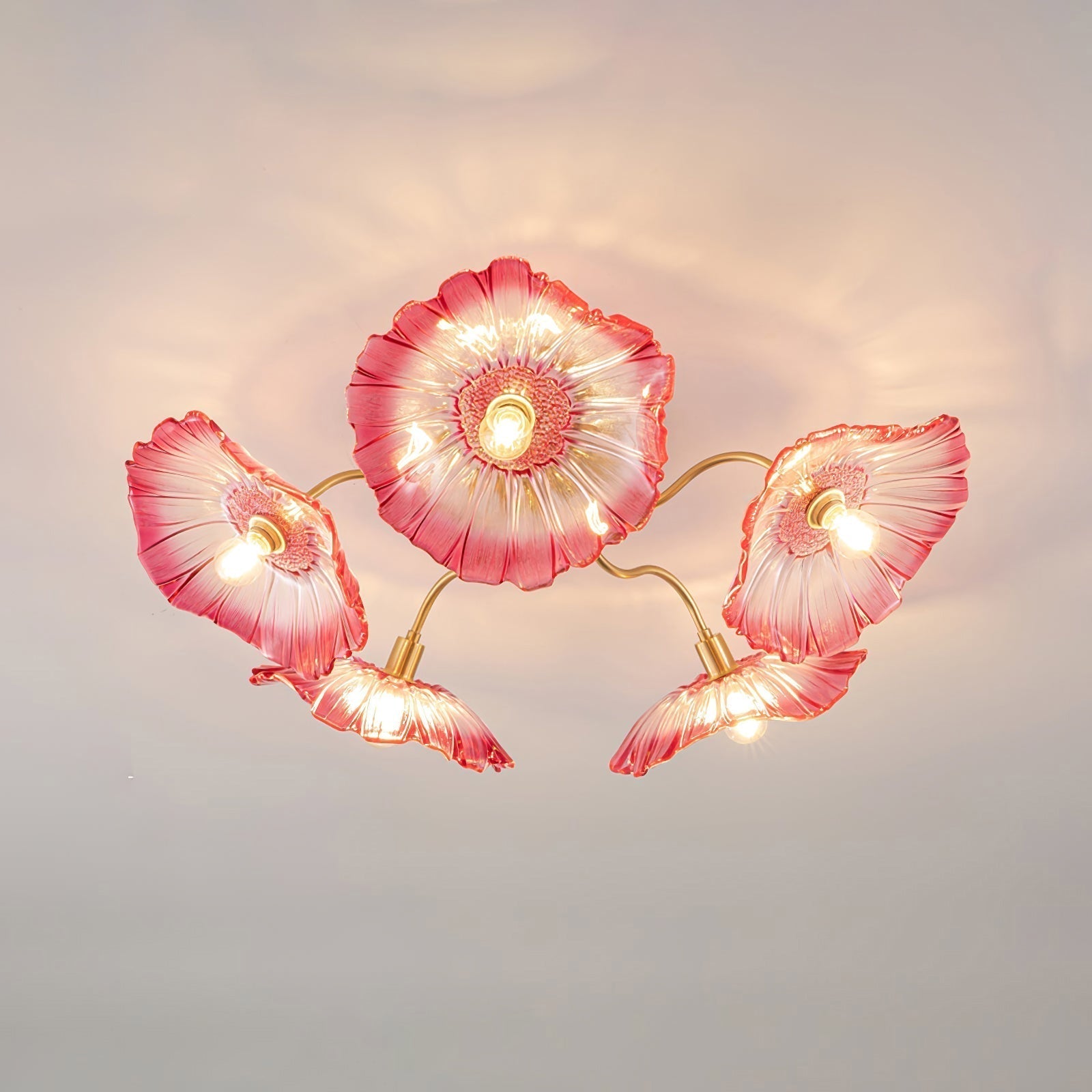 Lotus Leaf Glass Ceiling Lamp - Nuvé