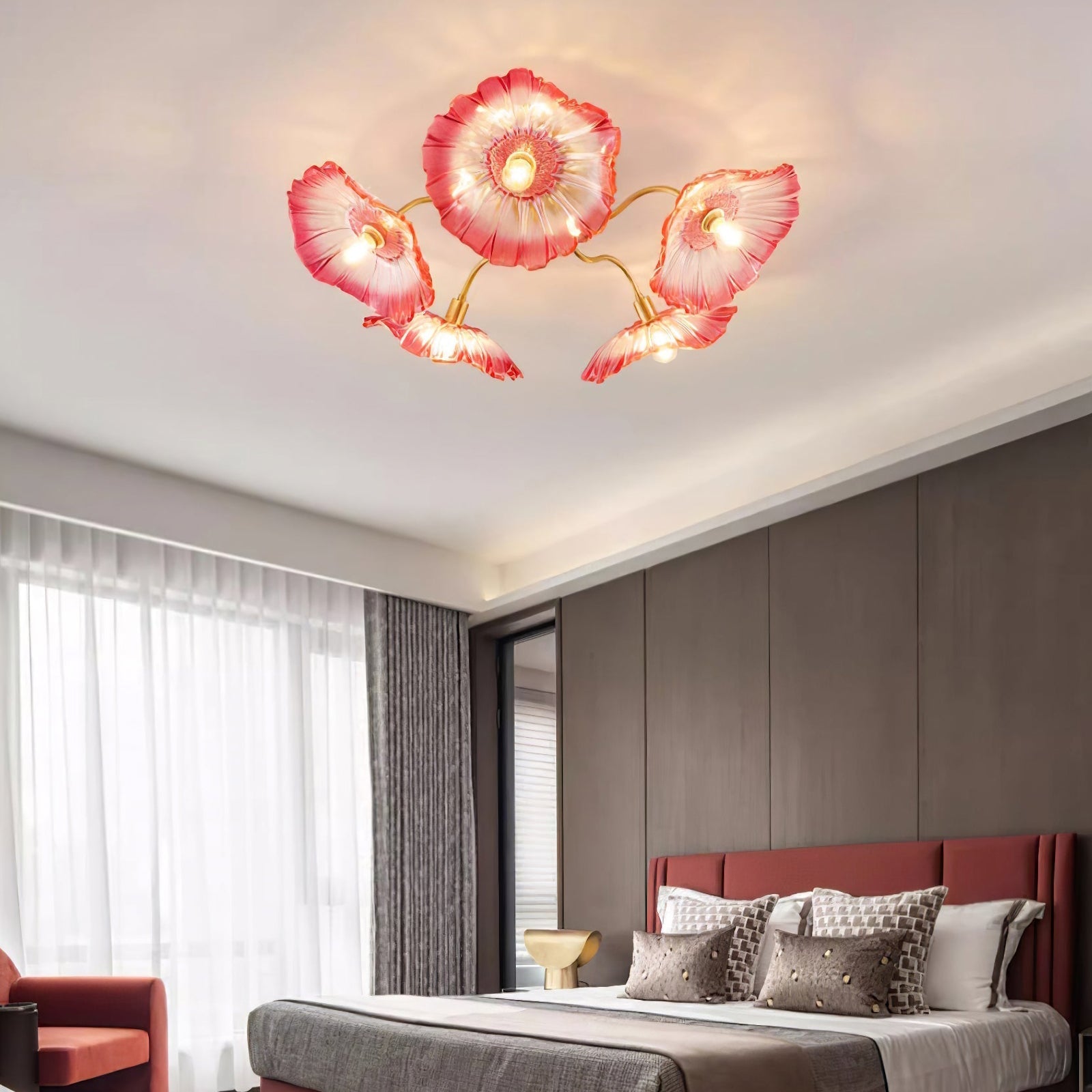 Lotus Leaf Glass Ceiling Lamp - Nuvé