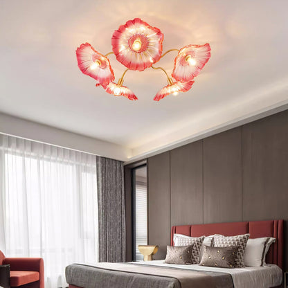 Lotus Leaf Glass Ceiling Lamp - Nuvé