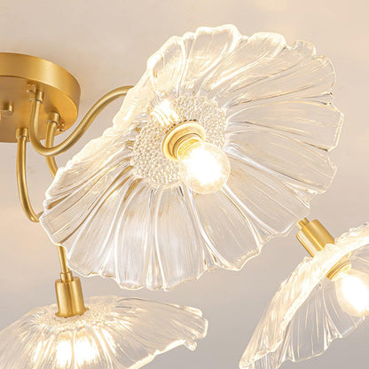 Lotus Leaf Glass Ceiling Lamp - Nuvé