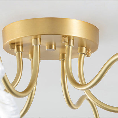 Lotus Leaf Glass Ceiling Lamp - Nuvé
