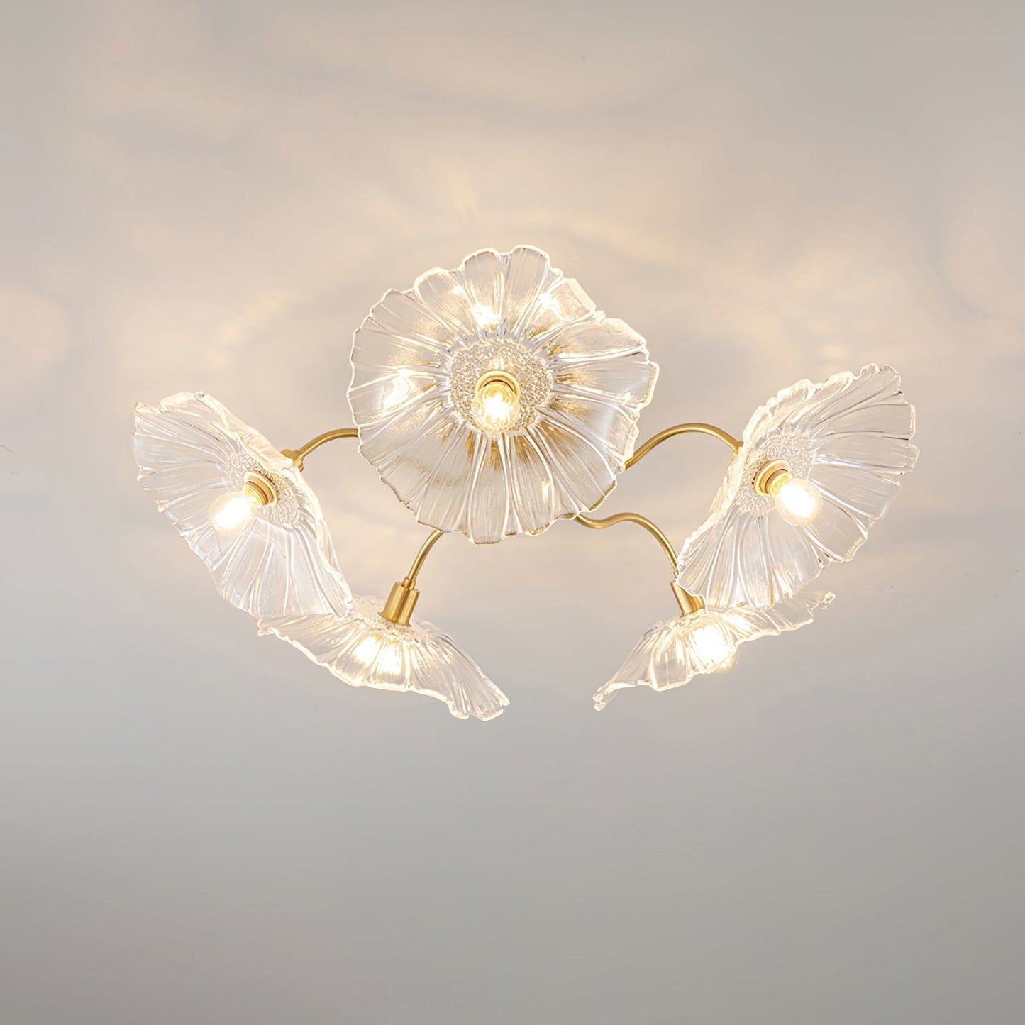 Lotus Leaf Glass Ceiling Lamp - Nuvé