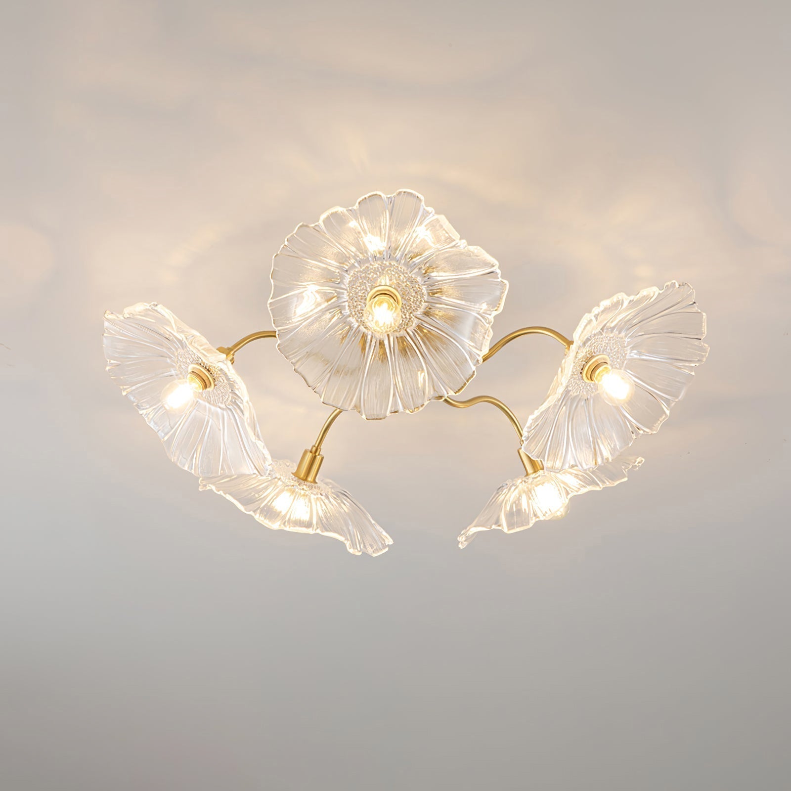 Lotus Leaf Glass Ceiling Lamp - Nuvé