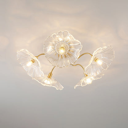 Lotus Leaf Glass Ceiling Lamp - Nuvé
