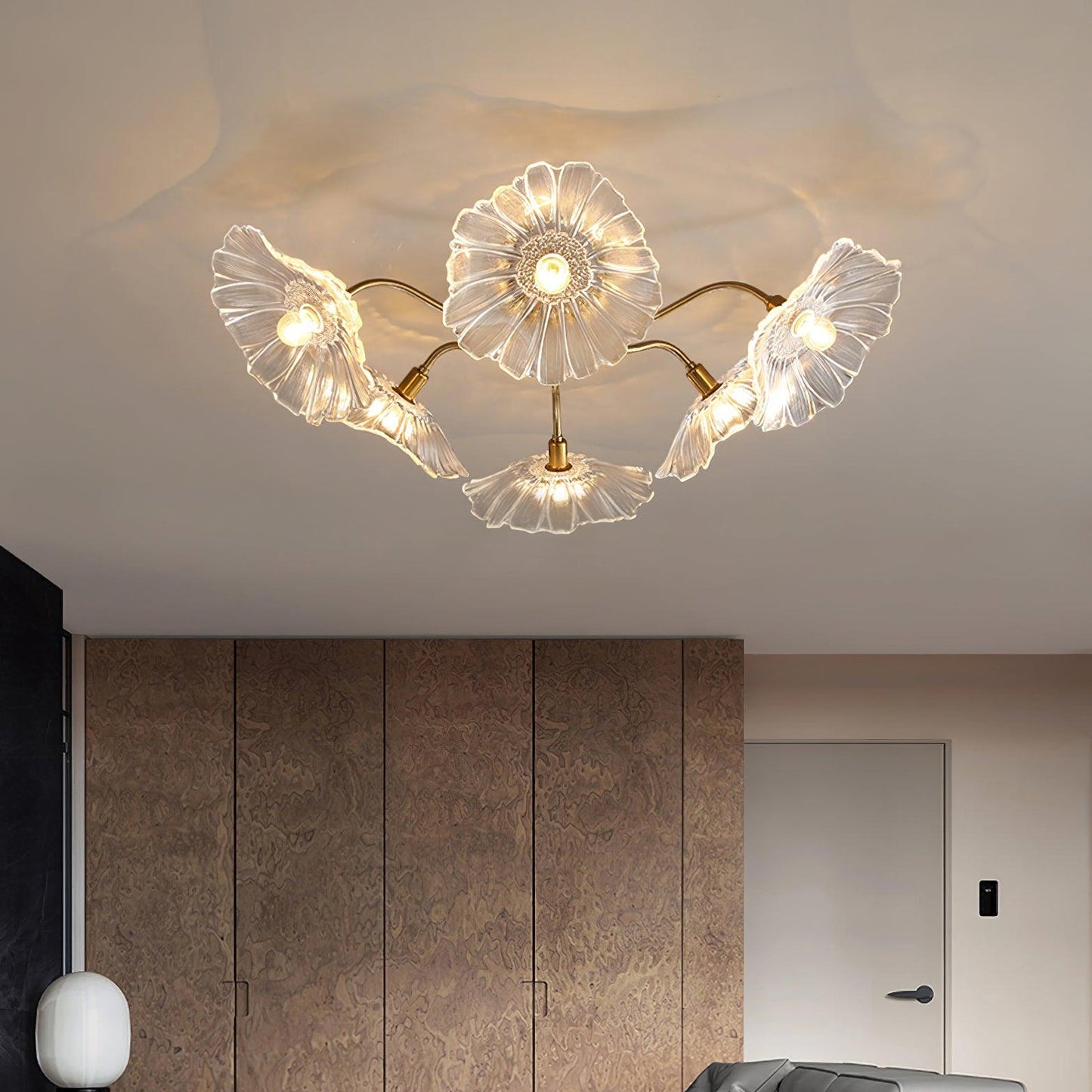Lotus Leaf Glass Ceiling Lamp - Nuvé