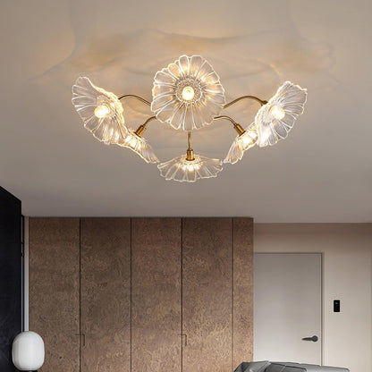 Lotus Leaf Glass Ceiling Lamp - Nuvé