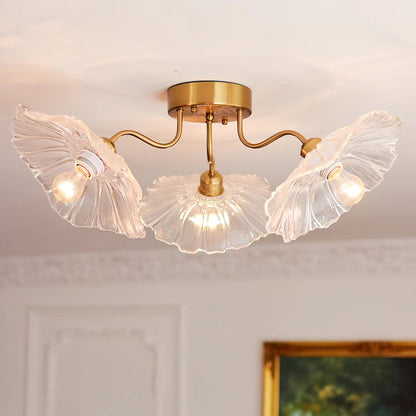 Lotus Leaf Glass Ceiling Lamp - Nuvé