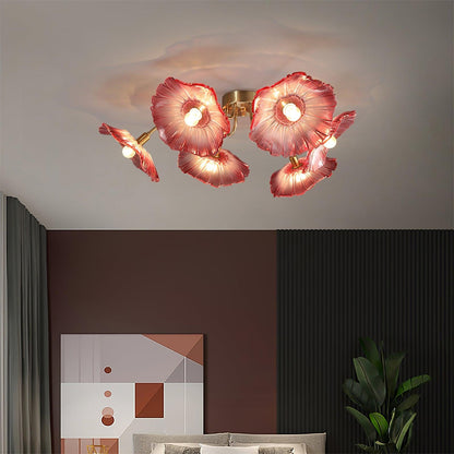 Lotus Leaf Glass Ceiling Lamp - Nuvé