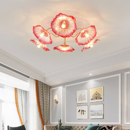 Lotus Leaf Glass Ceiling Lamp - Nuvé