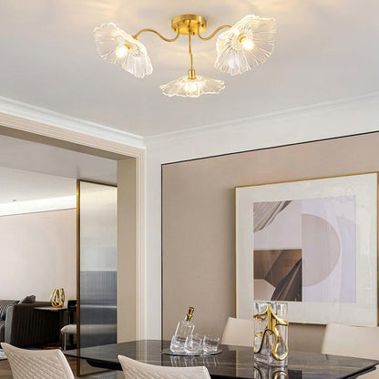 Lotus Leaf Glass Ceiling Lamp - Nuvé