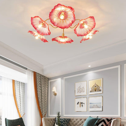 Lotus Leaf Glass Ceiling Lamp - Nuvé