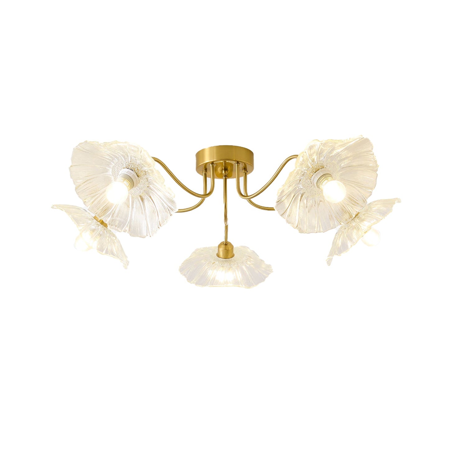 Lotus Leaf Glass Ceiling Lamp - Nuvé