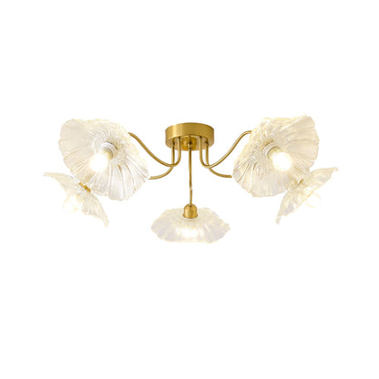 Lotus Leaf Glass Ceiling Lamp - Nuvé