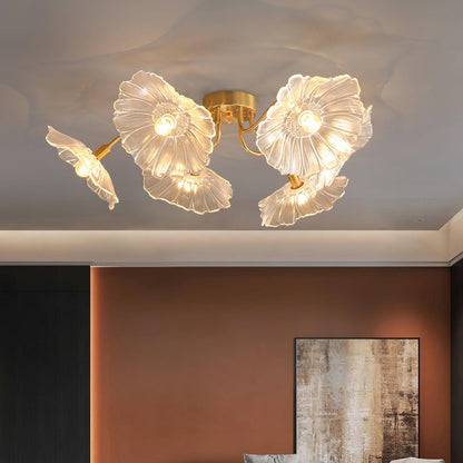 Lotus Leaf Glass Ceiling Lamp - Nuvé