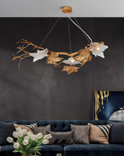 Folio Branch Brass Chandelier - Nuvé