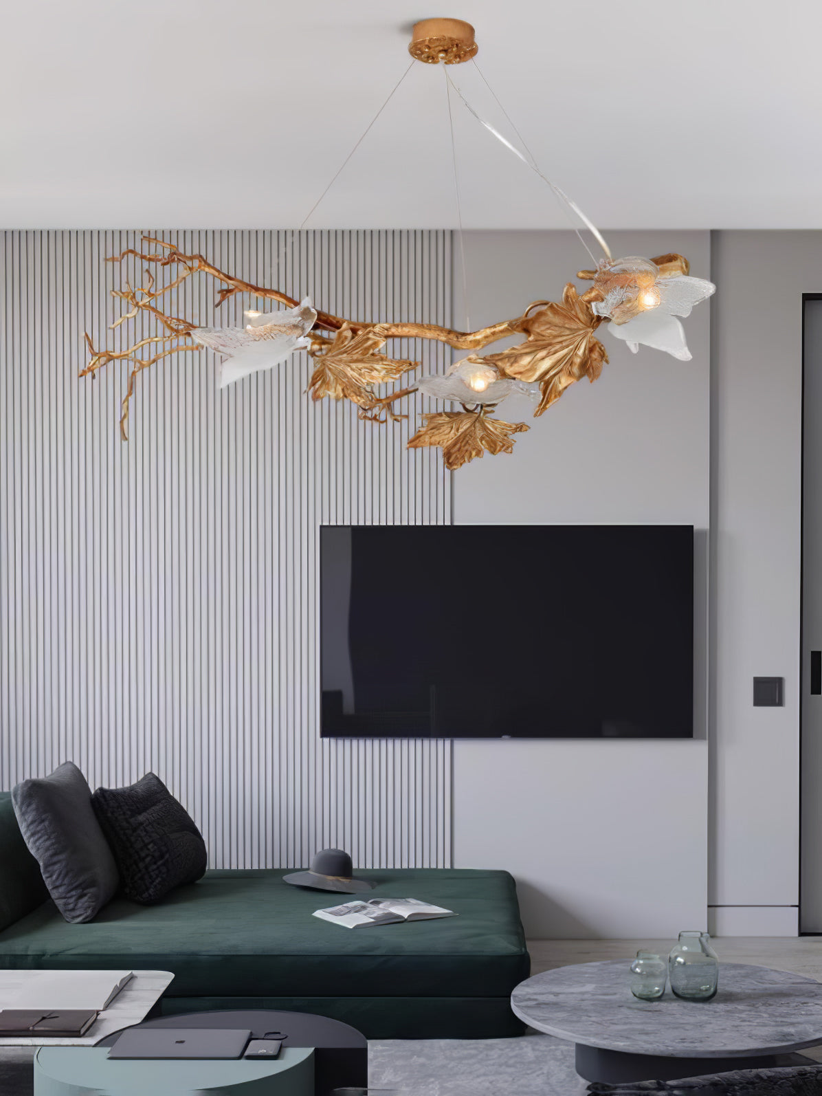 Folio Branch Brass Chandelier - Nuvé