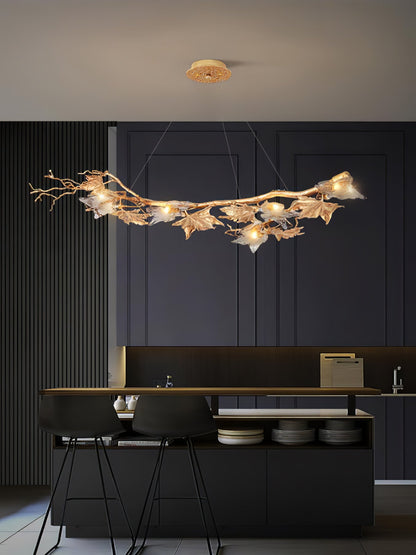 Folio Branch Brass Chandelier - Nuvé