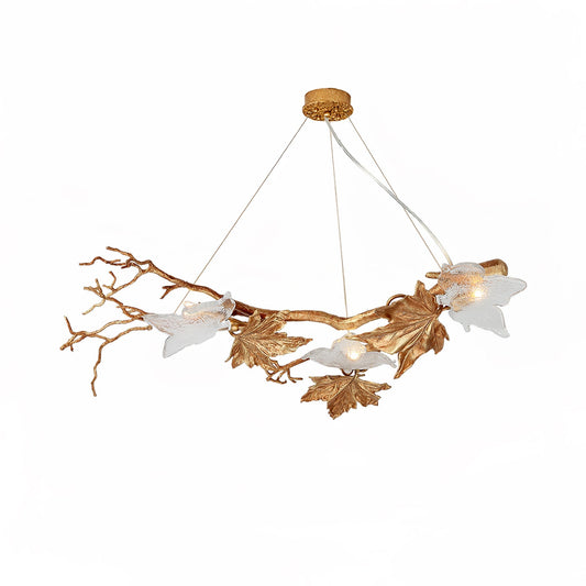 Folio Branch Brass Chandelier - Nuvé