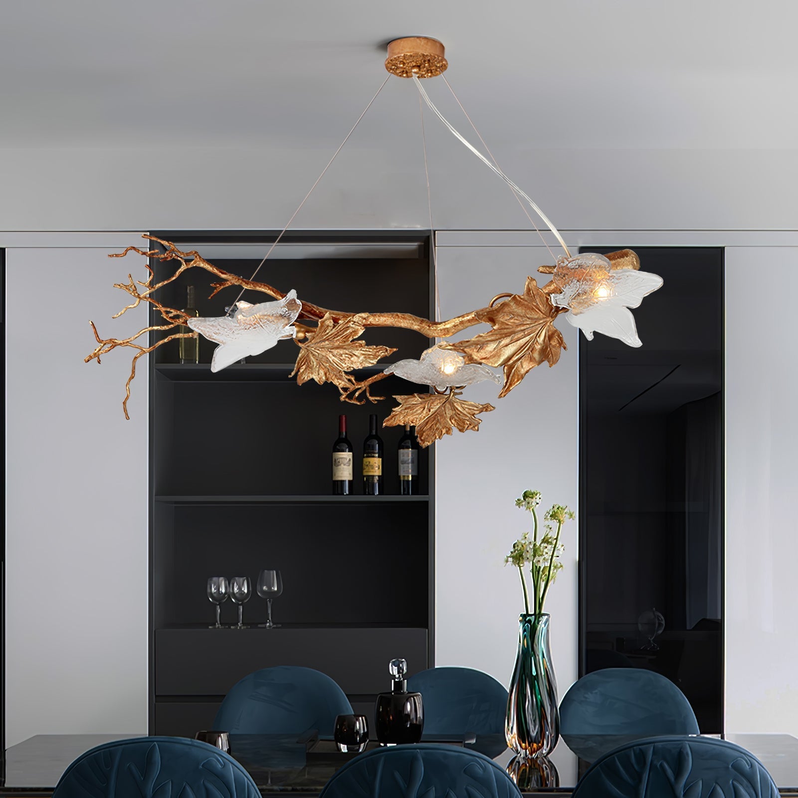 Folio Branch Brass Chandelier - Nuvé
