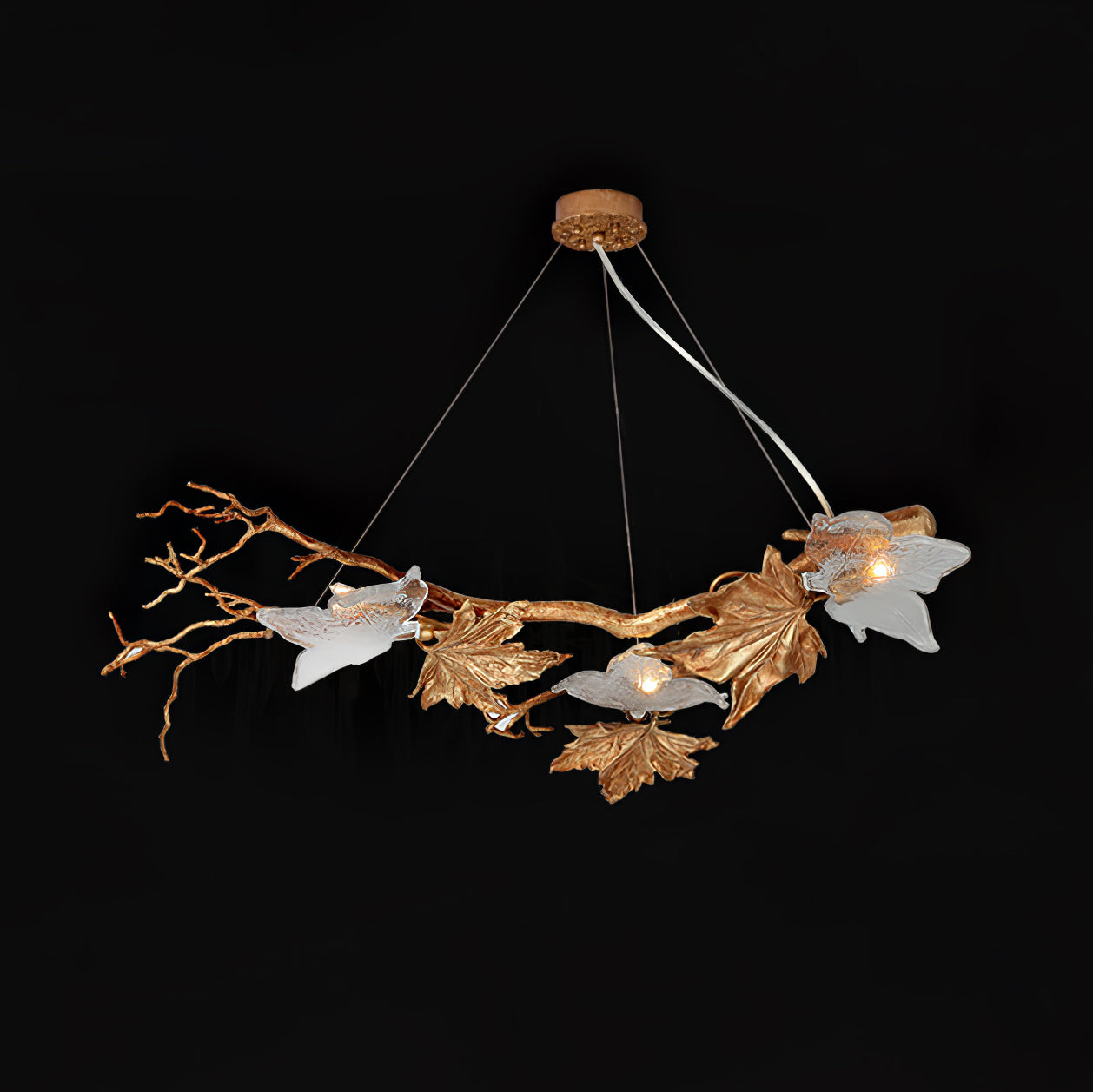 Folio Branch Brass Chandelier - Nuvé