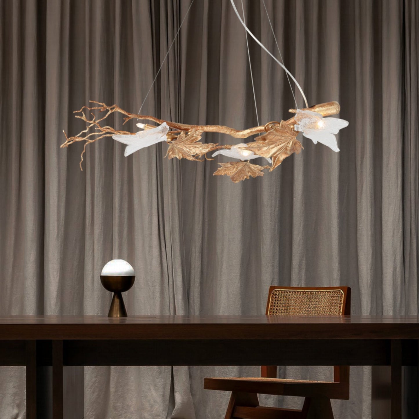 Folio Branch Brass Chandelier - Nuvé