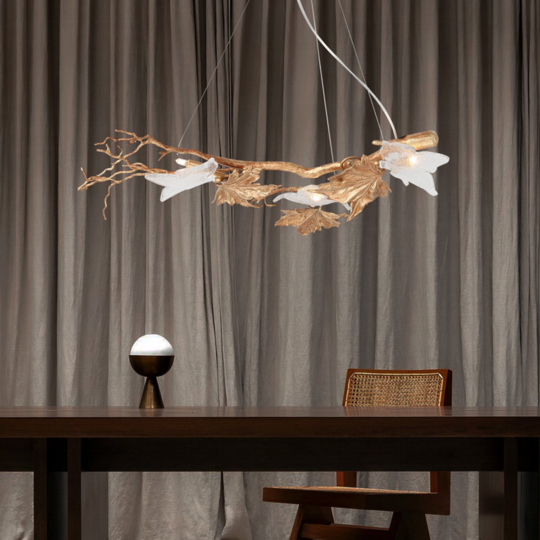 Folio Branch Brass Chandelier - Nuvé