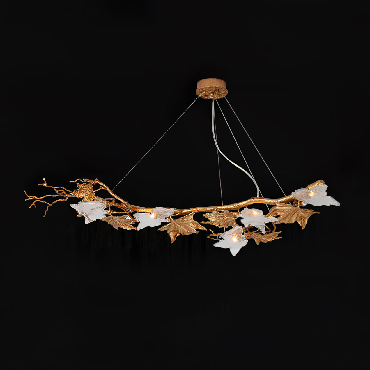 Folio Branch Brass Chandelier - Nuvé