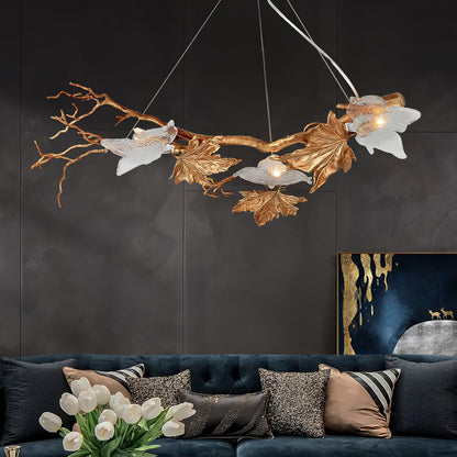 Folio Branch Brass Chandelier - Nuvé