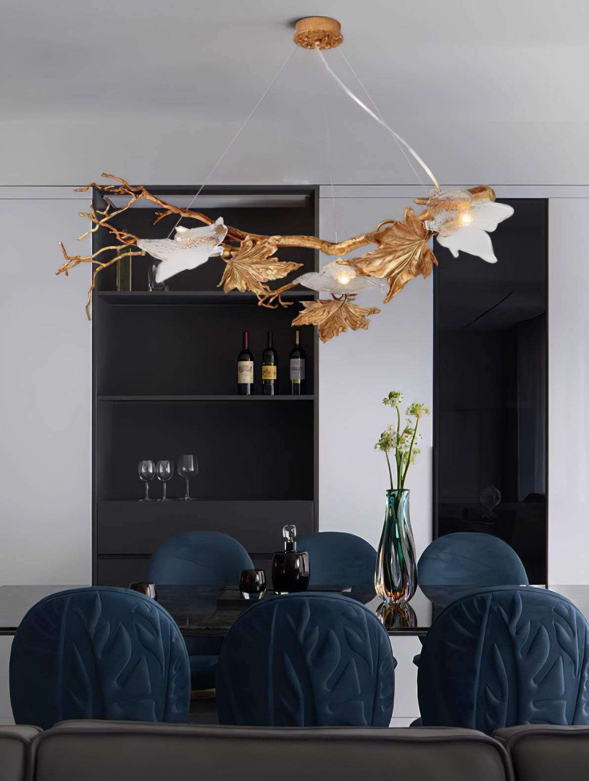 Folio Branch Brass Chandelier - Nuvé