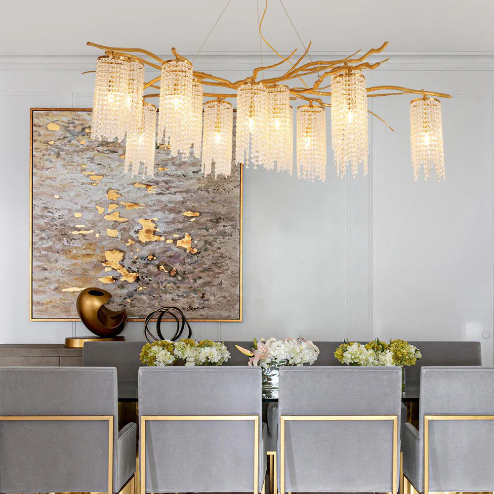 Forest Dawn Brass Chandelier - Nuvé