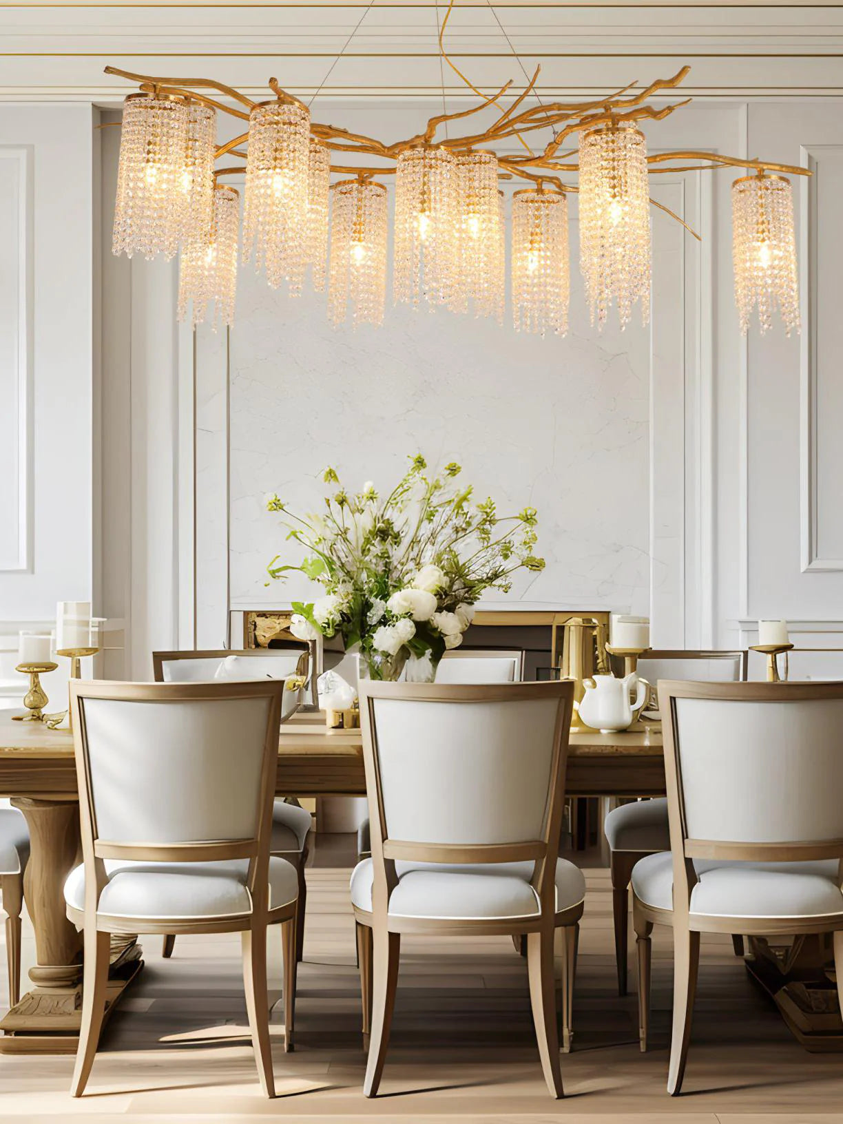 Forest Dawn Brass Chandelier - Nuvé