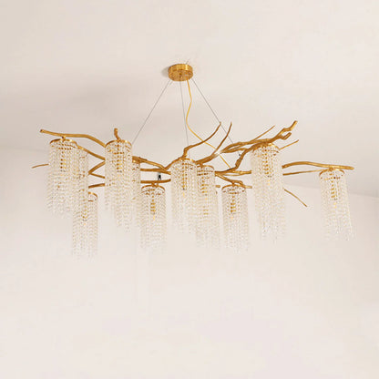 Forest Dawn Brass Chandelier - Nuvé