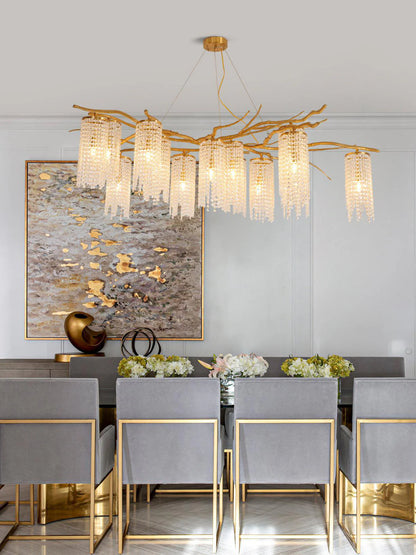Forest Dawn Brass Chandelier - Nuvé