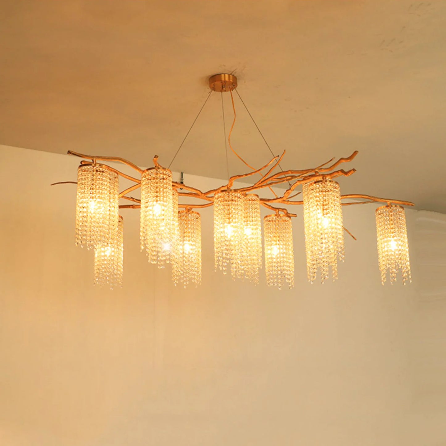 Forest Dawn Brass Chandelier - Nuvé
