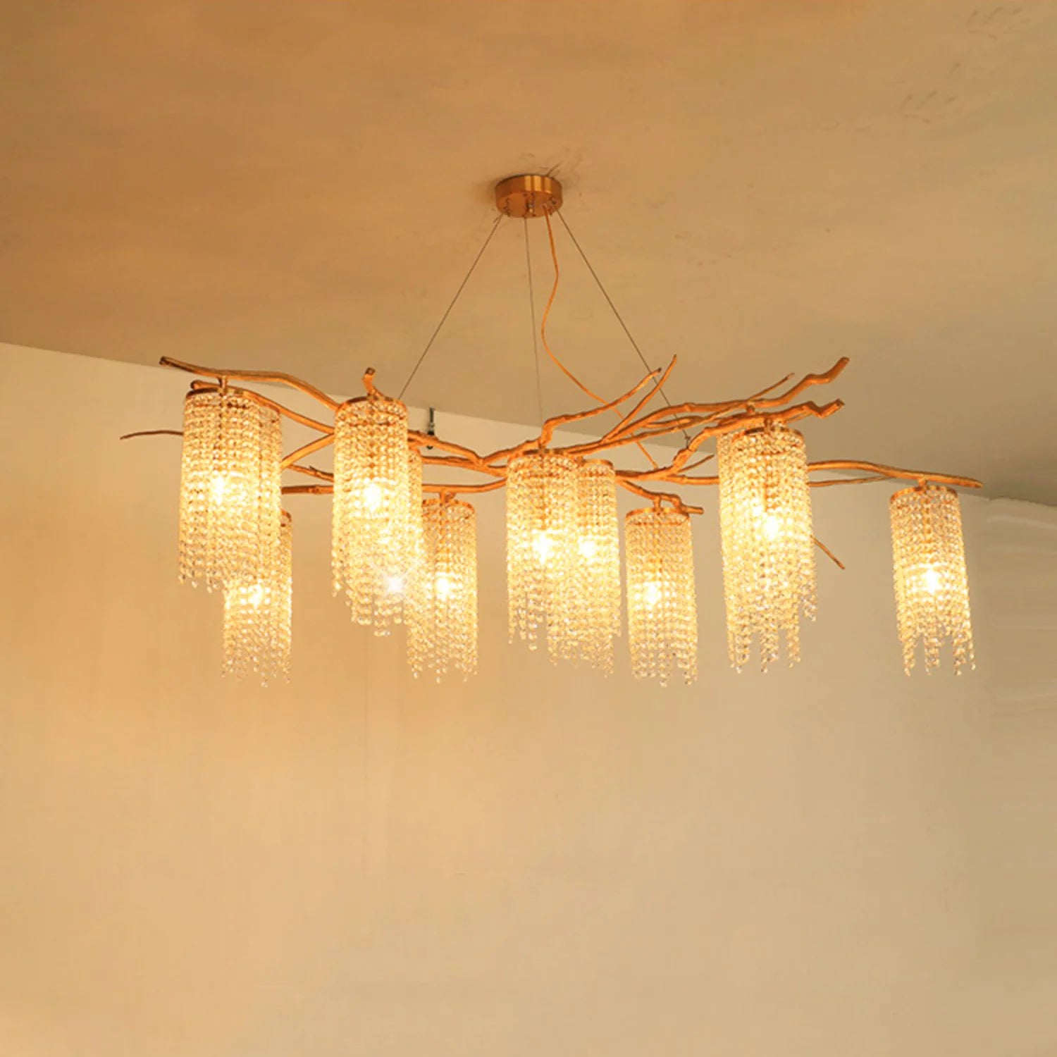 Forest Dawn Brass Chandelier - Nuvé