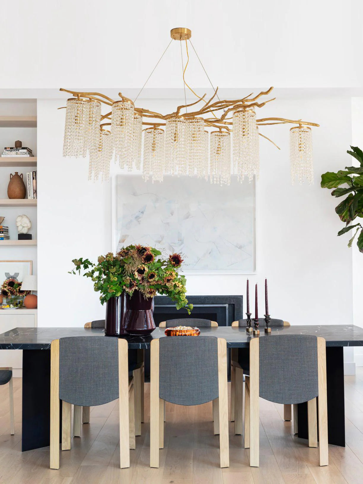 Forest Dawn Brass Chandelier - Nuvé