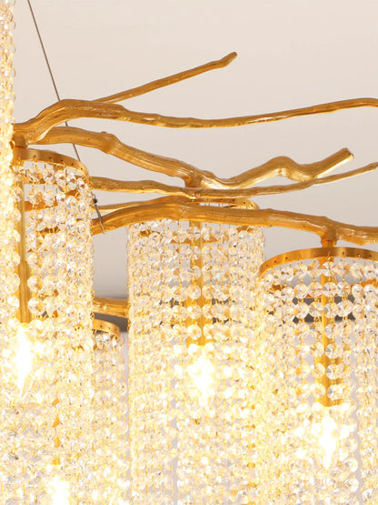 Forest Dawn Brass Chandelier - Nuvé