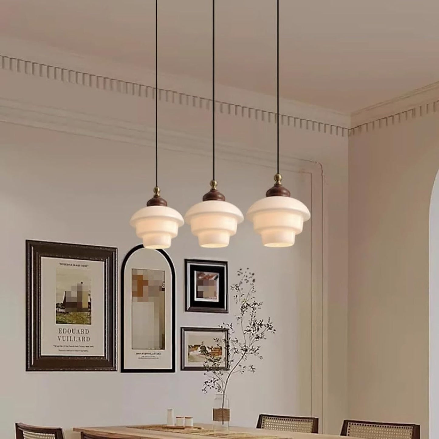 Nordic Cream White Glass Pendant Lights - Nuvé
