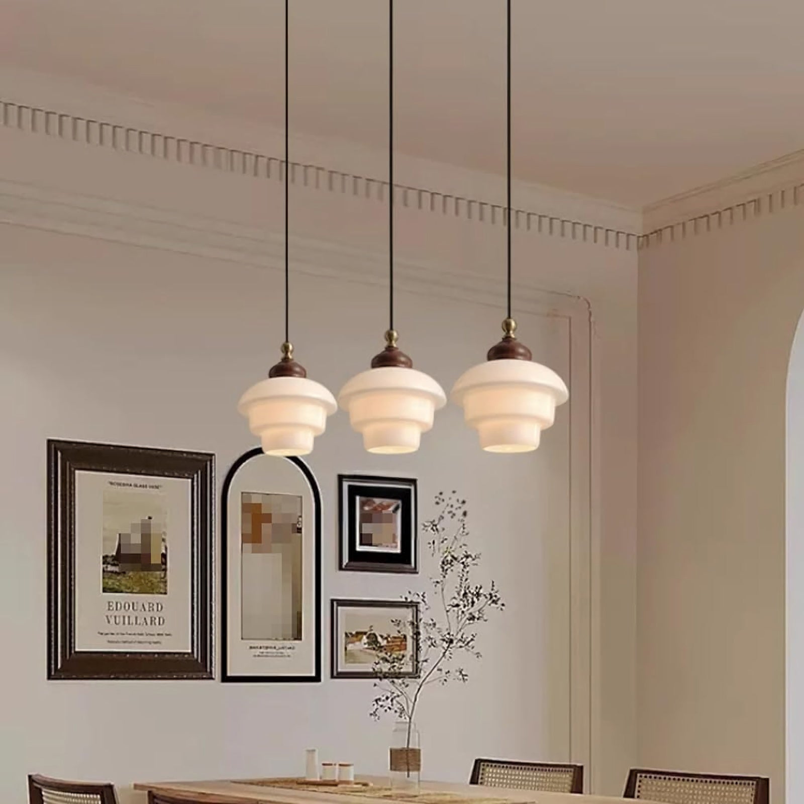 Nordic Cream White Glass Pendant Lights - Nuvé