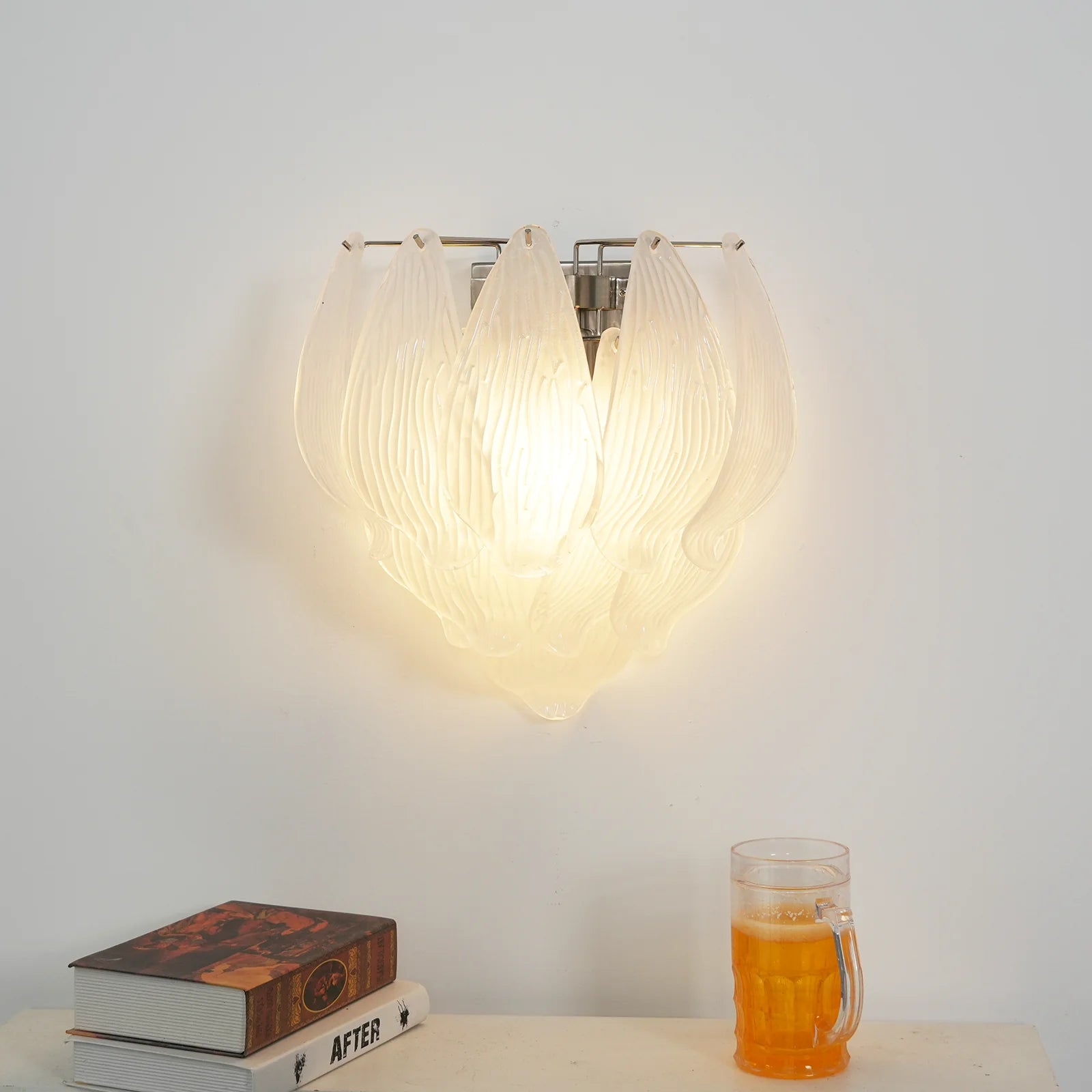 Frosted Petal Glass Wall Light - Nuvé