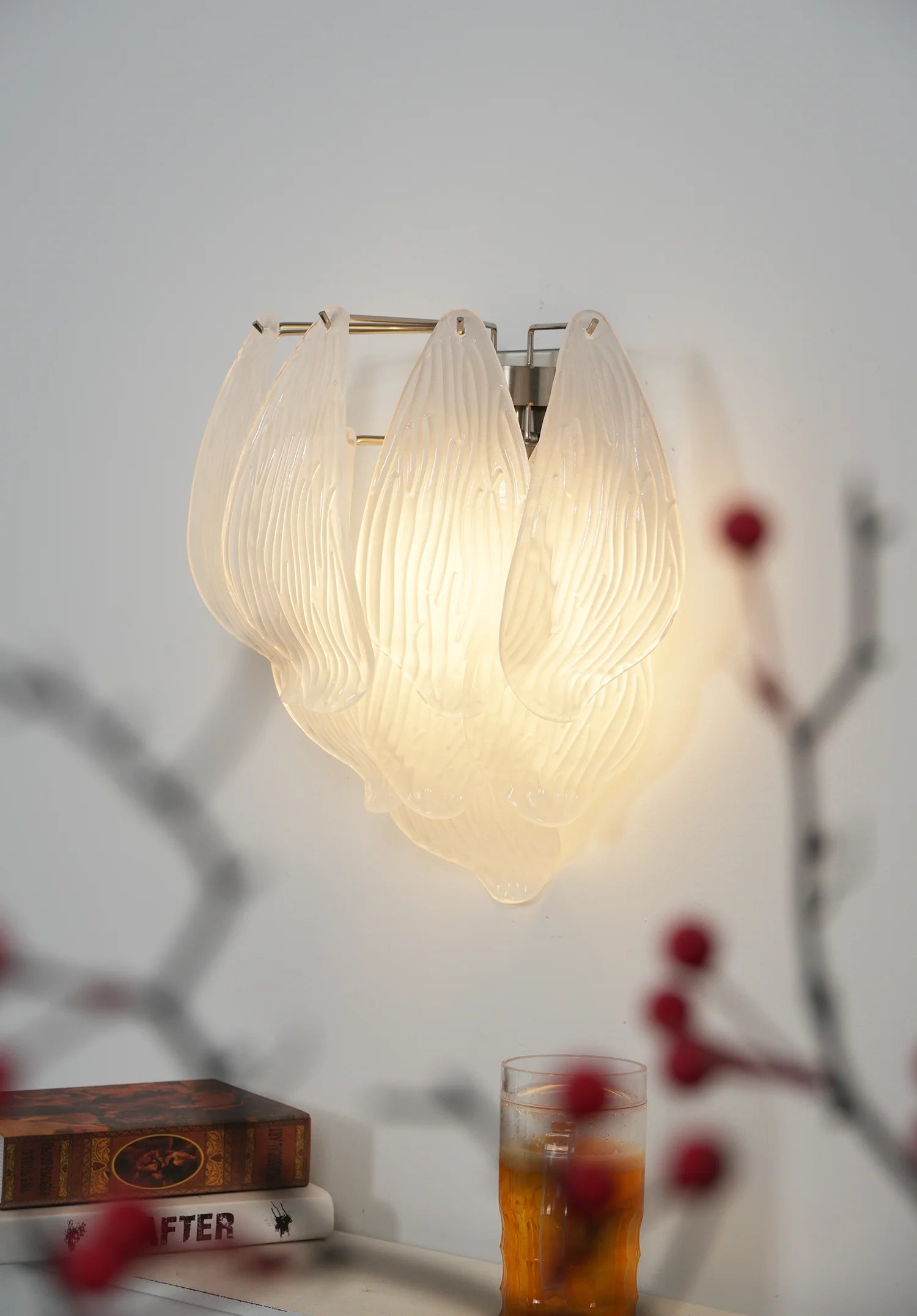 Frosted Petal Glass Wall Light - Nuvé