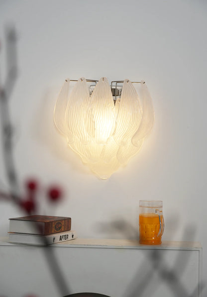 Frosted Petal Glass Wall Light - Nuvé