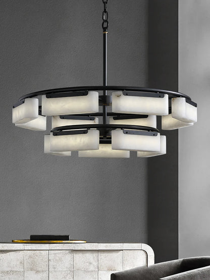 Alabaster Fusion Black Chandelier - Nuvé