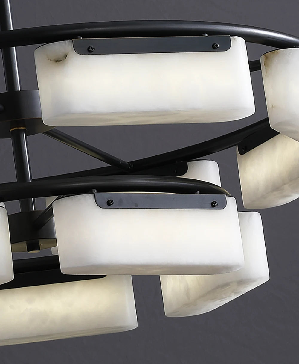 Alabaster Fusion Black Chandelier - Nuvé